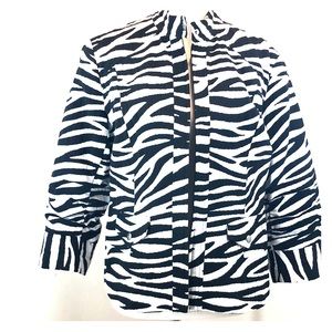 Chico’s Zebra linen-look blazer